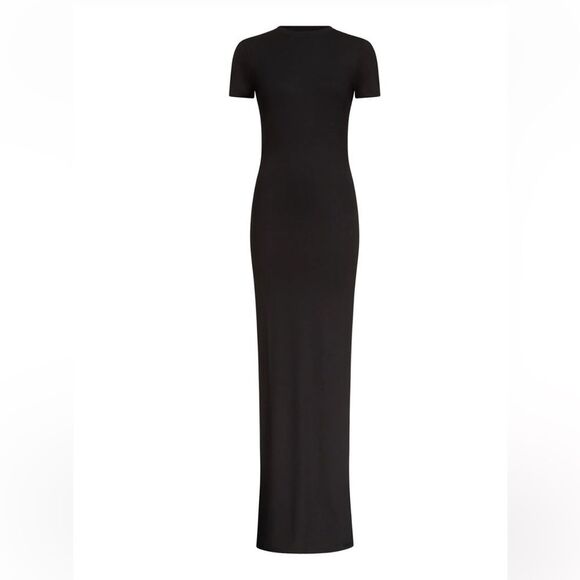 Ludovic de Saint Sernin logo-embroidered maxi dress short sleeve Revolve FWRD M - Picture 4 of 11